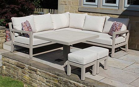 JB Furniture Exclusive Hartforth Piston Adjustable Garden Corner Sofa Set - Cream JB Furniture Exclusive Hartforth Piston Adjustable Garden Corner Sofa Set - Cream