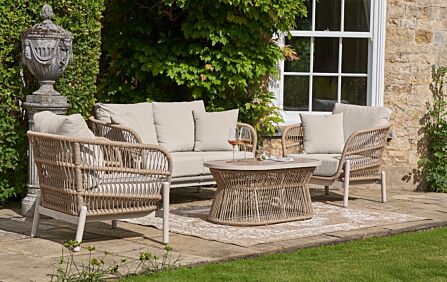 Pacific Lifestyle Martic Garden Two Seat Rope Sofa Set - Sandstone Pacific Lifestyle Martic Garden Two Seat Rope Sofa Set - Sandstone